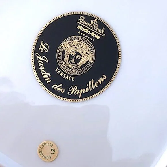 Rosenthal VERSACE Le Jardin de Papilllons Square Dish 22 cm / 8.6" - Picture 6 of 7